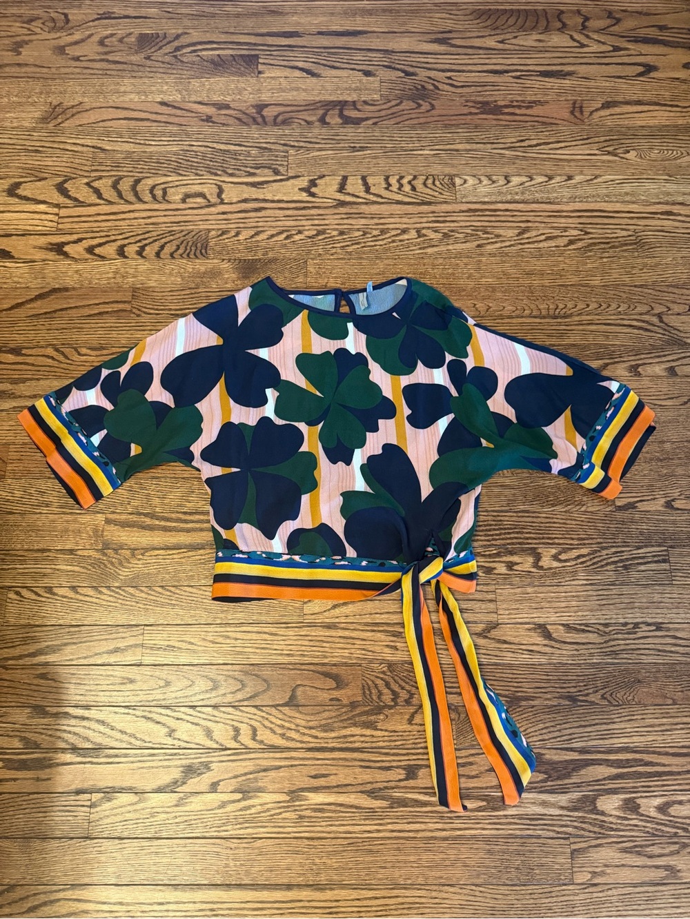 Floral Tie-Waist Blouse